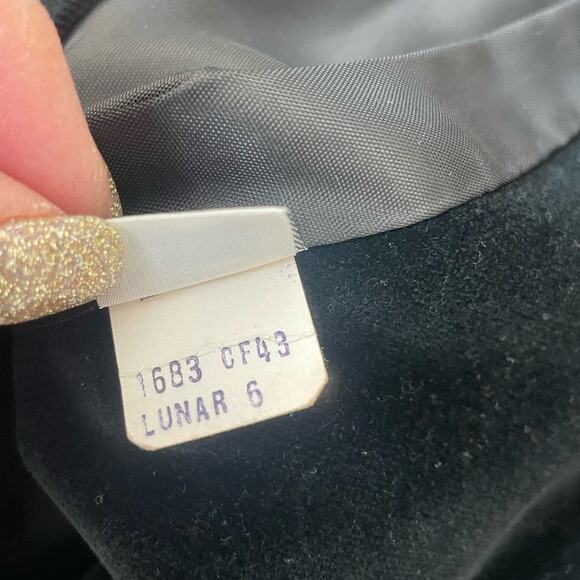 VTG Y2K Womens Velvet Jacket 6 Black Edgy Hipster Rocker Witchy Grunge Blazer‎ - Picture 10 of 11